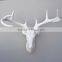 pure white aninal head hanging white deer head with hook on back