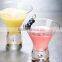 Wide mouth juice glass cup with round bottom