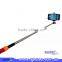 2016 popular selfie stick with bluetooth shutter button, selfie monopod, selfie holder for travel tourism
