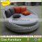 Leisure rattan outdoor round beach sunbed / daybed
