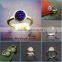 Fashion Jewelry Shinning 925 Sterling Silver Nature Druzy Agate Cluster Rings