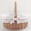 Handled lining natural small wicker baskets wholesale