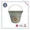 2016 Hot Sale Mini Oval Painted Galvanized Flower Pot Mini wall plant pots for kids