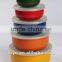 Dark color enamel storage bowl with PP lid kitchenware