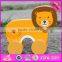 2017 New products kids lion car toy wooden toy plans W04A320