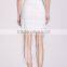 Stylish Lady High Waist Tassel White Club Mini Skirt