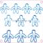 Hot selling golden baby shaped human design metal paper clips