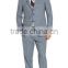 Blue And Grey Check Wool Two Button Suit(SHT1146)