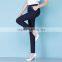 The new spring and summer 2017 black high waisted pencil casual pants sample custom