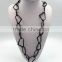 Fashion big brand ZA irregular alloy circle long chain sweater necklace