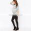 Wholesale pregnancy clothes blank 3/4 sleeve grey boatneck pregnancy maternity clothes