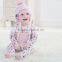 European Style Baby Girls Knitted Stripped Hats Pink , Girls Hats With Ties