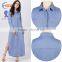 Zakiyyah MD003 Long Shirt Blue New Model Malaysia Baju Kurung 2017 Dubai Abaya Wholesale China Kaftan Dress