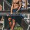 70% Cotton 30% Polyester mens gym fitness shorts Elasticated waist with drawstring