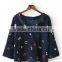 Runwaylover EY2339B Europe Style 2017 Ladies Fashion Label Printed Blouse