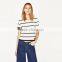 clothes for women printed striped white and black Short Sleeve