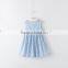 Modern Summer Exquisite Embroidery Baby Girl Sleeveless Stripe Vest Dress
