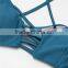 Women Halter Swimwear Crisscross Back Swimsuits Seamless Padded Bikini Swimsuit