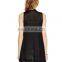 women sleeveless coverup drapey black top blouse