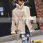 Fashion Handmade Sheepskin Double Faced Leather Jacket Ladies Winter Jacket