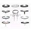 Gothic Choker Necklace Sets Velvet Chocker Jewelry Black Multilayer Chokers For Girls
