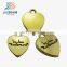 heart shape custom gold plating charm with your own logo