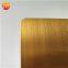 JYFI016 4x8 Feet hairline finished plate golden stainless steel sheets for home decoration