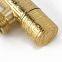 All copper gold thickened hot and cold water triangle valve water stop valve
