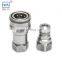 High quality poppet type 1/2 inch BSP NPT thread ISO 7241-B hydraulic quick couplings for tractor