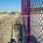 Pink color chain link fence wire mesh for basketball court made in china