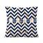 2019 fashion blue gold pattern  linen throw pillow covers for home decor 18x18