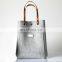 multipurpose shoulder bag style polyester women felt tote bag with leather handle and front pocket handbag