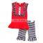 Ruffle designer children's clothing wholesale stripe baby clothes china