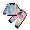 Children's clothing new products 2020 autumn European and American boys and girls tie-dye long-sleeved pure blue hooded sweater