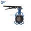 Epoxy Resin sprayed Blue PN6 DN25 DN500 Butterfly Valve With Handle