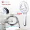 Luxurious ABS plastic chromed bath rain switched thin hand held water saving shower head