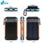 Hot Selling 10000 mah,Outdoor Waterproof Portable Solar Power Bank charger For smartphone sunlight Traveler