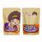 Wholesale Custom Printed Clear Window Stand Up Brown Kraft Zipper Paper Bag For Snack Pouches Packaging