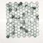 White Color Foshan Hexagon Shape Glass Mosaic Tile Hot Melting Glass Mosaic Tile