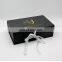 custom logo black large gift packaging promotion notebook gift set paper box with ribbon