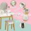Vanity Table Set with Lighted LED Touch Screen Dimming Round Mirror