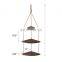 Hanging Corner Shelf 3 Tier Jute Rope