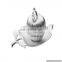 Home decor table centerpiece apple shape bowl & tray