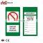 Industry PVC Material Danger Warning Safety Lockout Tagout Tags