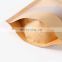 Compostable Sealable Foil Zipper Paper Rice Spice Bag Window Kraft Paper Bag 1kg Bolsa Stand Up Pouch