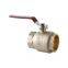 3 inch PN 16 Full Bore Brass Ball Valve Nickel Plated BSPT Thread ISO 228 Straight Ball Valves