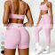 High Waist Quick Dry Running Sports Clothing Sport Bra Leggings 4 Piece Suit Workout Wear Yoga Set Women Gym Fitness Sets