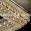 Extra Large Ceiling Crystal Chandelier Luxury Gold K9 Crystal Lighting Flush Mounted Hotel Chandelier
