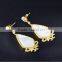 Natural Shell Piece Trendy Jewerly 100% Handmade Cubic Zircon Drop Earrings