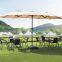 outdoor big size 3-head steel umbrella waterproof and sunshade